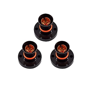 dlite polycarbonate modern b22 wall bulb holder socket  isi marked  2 amp capacity  220-240 volt  brass quality  indoor outdoor use white pack of 3