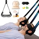 Durchbruch Neck Stretcher Hammock for Neck Pain & Tension, Adjustable Cervical Traction Device with Removable Pads, Silicone Protectors, Eye Mask, Earplugs & Storage Bag