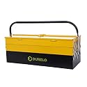 DURELO D33-21-5 Metal Tool Box for Tools/Tool Kit Box for Home & Garage (Yellow Black) 21" 5 Tray