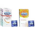 Durex Air Condoms For Men - 10 Count (Pack Of 2) |Suitable For Use With Lubes &amp; Toys &amp; Extra Dotted Condoms For Men - 10 Count