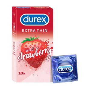 durex extra thin wild strawberry flavored condom