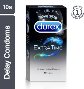 durex extra time for men dotted with delay lubricant natural rubber latex condom