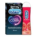 Durex Mutual Climax Condoms - 10s and Durex Lube Strawberry Flavoured Lubricant Gel for Men & Women - 50ml
