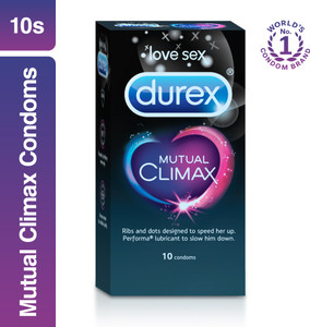 durex mutual climax for men dotted with delay lubricant natural rubber latex condom