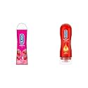 Durex Play Lubricant Gel, Cheeky Cherry - 50 ml & Durex Play Massage 2in1 Sensual - 200 ml