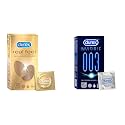 Durex Real Feel Condoms 10S & Invisible 003 Condoms 10S | Micro Thin Condom for Maximum Sensations