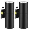 Dusk to Dawn Sensor Outdoor Wall Light, Up and Down Cylinder Sconce