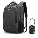 DUSLANG 17 Inch Laptop Backpack for Travel Water Resistant College Backpack for Men/Women Laptop Bag with USB Charging Port and TSA lock,Black