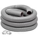 Dust Collection Hose 2-1/2" 5ft Heavy Duty Gray Flexible PVC Suction Pipe