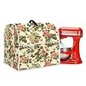 Dust Cover for Kitchen Aid Stand Mixer Cover Washable Small Appliance Cover Retro Rose Kitchen Appliance Cover for 6-8 Quart Mixers Decor Dust Protection Food Processor Cover
