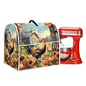 Dust Cover for Kitchen Aid Stand Mixer Cover Washable Small Appliance Cover Chicken Pumpkin Fall Thanksgiving Decor Cover Fits for 6-8 qt Mixer Cover Kitchen Counter Appliance Accessories