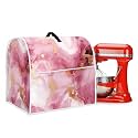 Dust Cover for Kitchen Aid Stand Mixer Cover Washable Appliance Cover Pink Gold Marble Compatible with 6-8 Quart Kitchen Mixer Cover Kitchen Small Appliance Decor Accessories