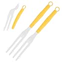 Duster Handle Compatible with Swiffer Duster,Replacement Extendable Dusters Mop Handles for Swiffer Refill,Replaceable Small Duster Refill Handles for Tight Spaces(Yellow,2Pcs)