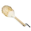 Duster Made of Lambswool with Solid Wood Handle and Lanyard, Antistatic Duster, 38 cm Long, for Cleaning Ceiling Fans, Curtains, Computer Screens, Bookshelves, etc.