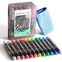 Dustless Chalk for Kids with Twist-Up Holders, 12 Washable Colors bulk