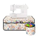 Dustproof Mat for Sewing Machine for Table with Pocket Sewing Accessories Fits Most Standard Sewing Machines Anti-Stains Decorative Pad Organizer - Floral Print