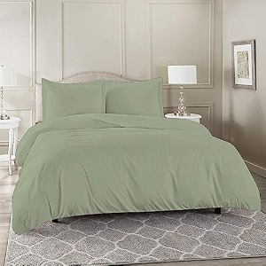 high thread count premium egyptian cotton 1000 tc single size 1 piece duvet cover elegant sage solid color duvet cover