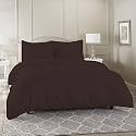 High Thread Count Premium Egyptian Cotton 1000 TC Queen Size 1 Piece Duvet Cover Elegant Chocolate Solid Color Duvet Cover