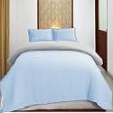 High Thread Count Premium Egyptian Cotton 1000 TC Queen Size Duvet Cover 1 Piece Duvet Cover Elegant Light Blue and Light Grey Solid Color