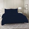High Thread Count Premium Egyptian Cotton 1000 TC Single Size 1 Piece Duvet Cover Elegant Navy Blue Solid Color Duvet Cover