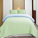 High Thread Count Premium Egyptian Cotton 1000 TC Single Size Duvet Cover 1 Piece Duvet Cover Elegant Sage and Light Blue Solid Color