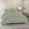 High Thread Count Premium Egyptian Cotton 1000 TC 80x80 Inch Size Duvet Cover 1 Piece Duvet Cover Elegant Sage Solid Color