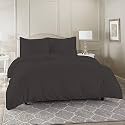 High Thread Count Premium Egyptian Cotton 1000 TC 90x95 Inch Size Duvet Cover 1 Piece Duvet Cover Elegant Dark Grey Solid Color