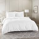 High Thread Count Premium Egyptian Cotton 1000 TC King Size 1 Piece Duvet Cover Elegant White Solid Color Duvet Cover