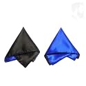 Malbury Silk Satin Pocket Square Wedding Suits Handkerchiefs, DUO