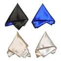 Malbury Silk Satin Pocket Square Wedding Suits Handkerchiefs, DUO