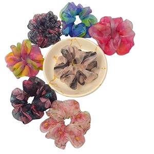 organza scrunchies for women gift hamper for women same colors as image