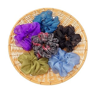 organza scrunchies for women gift hamper for women same colors as image