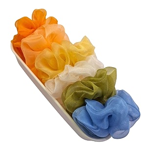 organza scrunchies for women gift hamper for women same colors as image