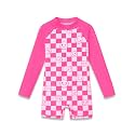 Dvenki Toddler Girls Long Sleeve Rashguard Swimsuit Zipper Sizes 2T-10