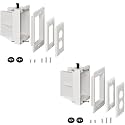 DVFR1W-1 Recessed Outlet Box, 2Pcs Recessed Electrical Box for Wall Mount TV, Outlet Mounting Box for New Construction&Retrofit Projects, Wall Outlet Box with Duplex & Decorator Style Covers,1-Gang