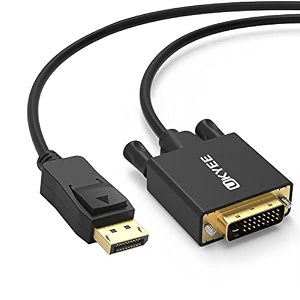dvi to displayport adapter cable ukyee display port dp to dvi adapter converter male to female compatible with computerlaptoppcmonitorprojectorhdtv -black
