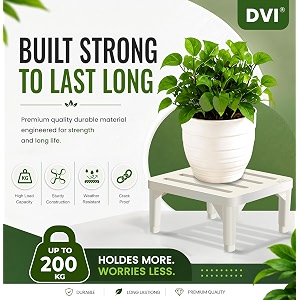 DVI Heavy Duty White Plant Stand