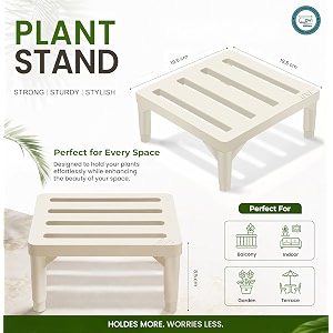 DVI Heavy Duty White Plant Stand