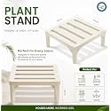 DVI Heavy Duty White Plant Stand 