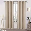DWCN Beige Blackout Curtains for Bedroom Living