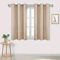DWCN Beige Blackout Curtains Room Darkening Grommet
