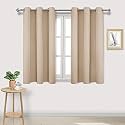 DWCN Beige Blackout Curtains Room Darkening Grommet
