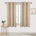 DWCN Beige Blackout Curtains Room Darkening Grommet