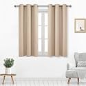 DWCN Beige Blackout Curtains Room Darkening Grommet