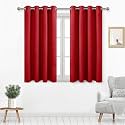 DWCN Red Curtains for Bedroom Living Room