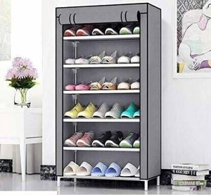 Dwello 6 sleeves grey shoe rack Plastic