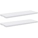 DWVO 2-Pack Resin Storage Shed Shelves, Fit for 35 Cu. Ft. Horizontal Shed 4.3x2.5x3.4 FT, 47" x 12.6" Waterproof Shelves with 8 Screws, 44 lbs Capacity, Easy to Assemble, Gray