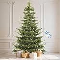 DWVO 6.5FT Prelit Iced Aspen Fir Artificial Christmas Tree with Remoter