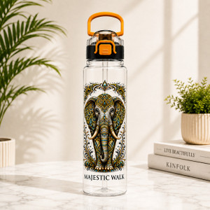 DXDT Elephant Black Water Bottle with Flip