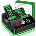 DXKK 2x6200mWh Rechargeable Battery Pack for Xbox One/S/X, Series X|S, One Elite Wireless Controller, with Fast Charger, Extended USB C Cable, Ambient Light